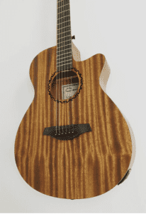 Caraya40 All Mahogany Thin-body Acoustic Guitar, CutawayEQ Free bag