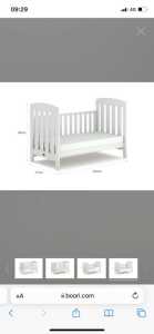 Boori Alice Baby/Toddler Cot and Mattress