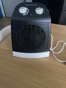 Oscillating Fan Heater Black and White