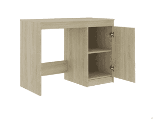 vidaXL Desk Sonoma Oak Engineered Wood - (SKU:3054783) Free Delivery