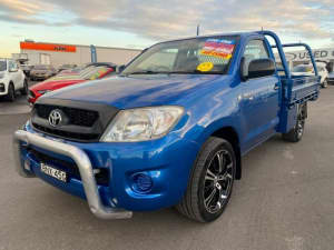 2010 Toyota Hilux TGN16R MY10 Workmate 4x2 Blue 5 Speed Manual Cab Chassis