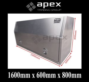 BRAND NEW APEX ALUMINIUM UTE TOOLBOX 1668FFPL 1600X600X800mm