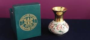 Small china bud vase. Prinknash. England. As new in original box. 