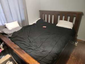 King size bed with matress cash only