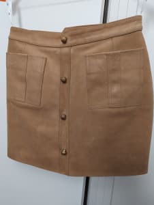 Aje leather mini skirt size 10 freshly dry cleaned