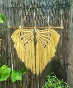 Decorative Boho/ Coastal style Handmade Macramé Angel Wings
