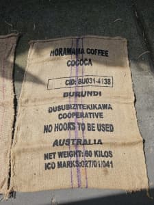 Coffee sacks hessian