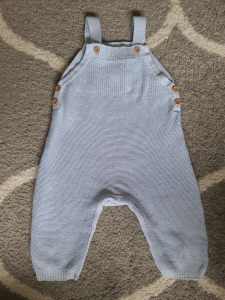 Seed heritage baby knit overalls size 6-12 months