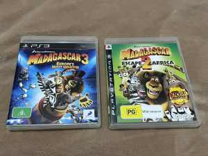 PS3 Madagascar 2 and 3 Rare PlayStation