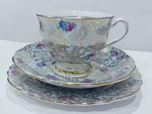 Vintage Colclough Tea Cup Trio rare find