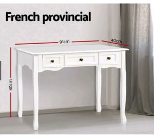 French Provincial Console Table. Has a chip. See below description