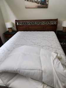 Queen Bed base and Queen Mattress with Topper