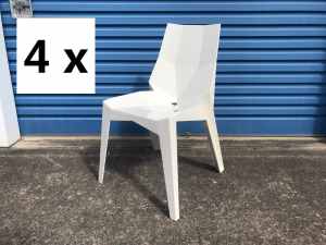 LAST 4 HALF PRICE Brand New White Poly Dining Chair
