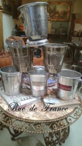 ANTIQUE AND VINTAGE FRENCH CHAMPAGNE WINE BUCKETS