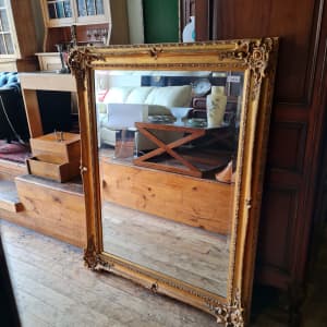 Mirror Wall Overmantel Gilt Antique Style French Classical Bevelled