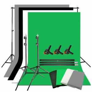 Photography 4 backdrops with Stand kit Studio photo backgroud backdrop