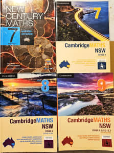 Cambridge Maths Books for Yr 7, Yr 8 and Yr 9 stage 5.3 