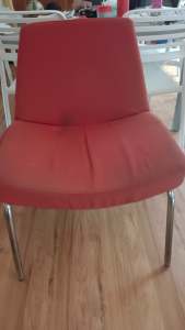 2 x Red Super comfortable Ikea Chairs