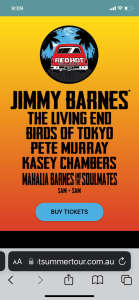 Red Hot Summer Tour 2024 - Jimmy Barnes & more Sat, 6 Apr Pokolbin