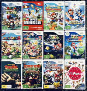NINTENDO Wii GAMES - MARIO, DONKEY KONG, SUPER SMASH, PARTY & MORE!