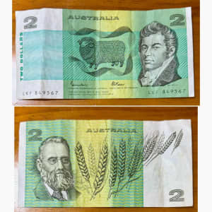 Old Australia $2 notes 