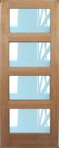 2040x820x38 peel Glazed Solid Engineered Timber Door