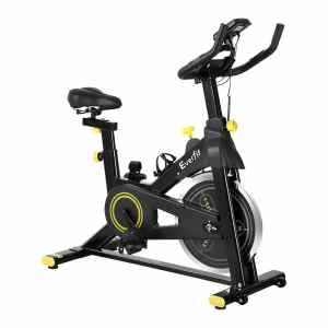Everfit Magnetic Spin Bike Exercise Bike Cardio Gym Bluetooth APP Con