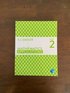 Mathematics Applications Unit 2 - A.J. Sadler