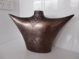 Unusual Bronze Coloured Vase/Ornament.