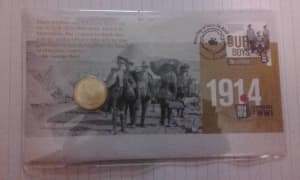 1914 centenary of WW1 .First day cover 22 april 2014 with $1.00