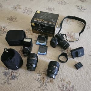 Nikon D5500 18-55 VR II Kit flash & 2 x tamron lenses