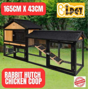 Rabbit Hutch Chicken Coop Bunny House Cage - Limited Stock