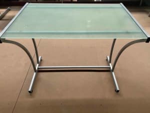 Medium frosted glass desk table