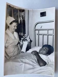 Photograph* NSW Nurse & Patient in Hospital Bed* Vintage Retro