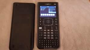 Texas Instruments TI-nspire cx CAS Calculator with cover and lead