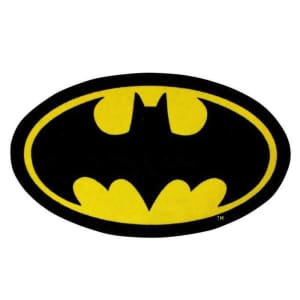 DC Comics Batman Logo Floor Rug Officially Licensed Kids Bedroom