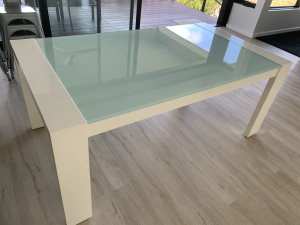 Frosted Glass Dining Table