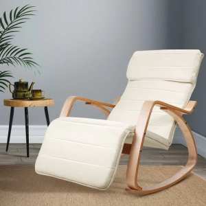 2-Artiss Bentwood Armchair Rocking Single Sofa Wooden Armchairs Lounge