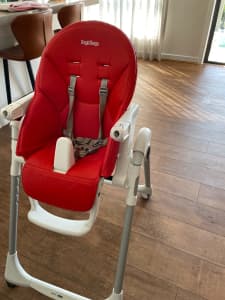 Peg Perego High Chair For Baby - Red Colour