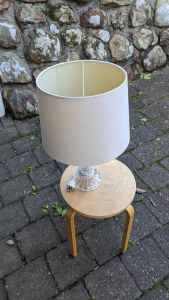White Glass lamp with shade