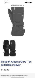 Reusch goretex ski mitts/gloves size L/8