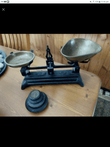 Antique weight scales