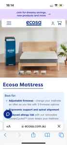 Ecosa queen size mattress
