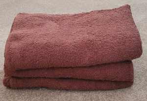 Bath Towels x 3. Brand New. Brown. 620mm W x 1160mm L.