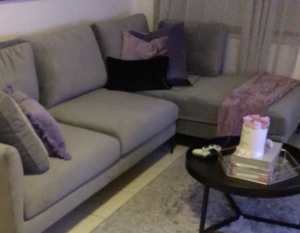 Castlery custom velvet modular sofa