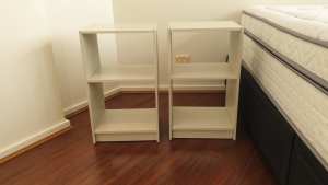Bedside tables with fixed shelves 65Hx49Wx30D