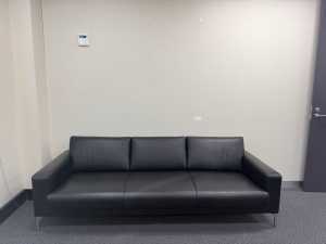 King leather 3 seater lounge