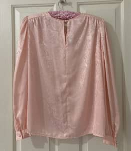 Peach sateen two piece outfit for wedding etc