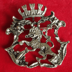 Heraldic Griffin Castle Crown Pin / Brooch / Pendant - can post