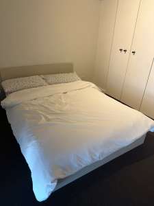 Ikea Double bed frame with mattress - excellent condition